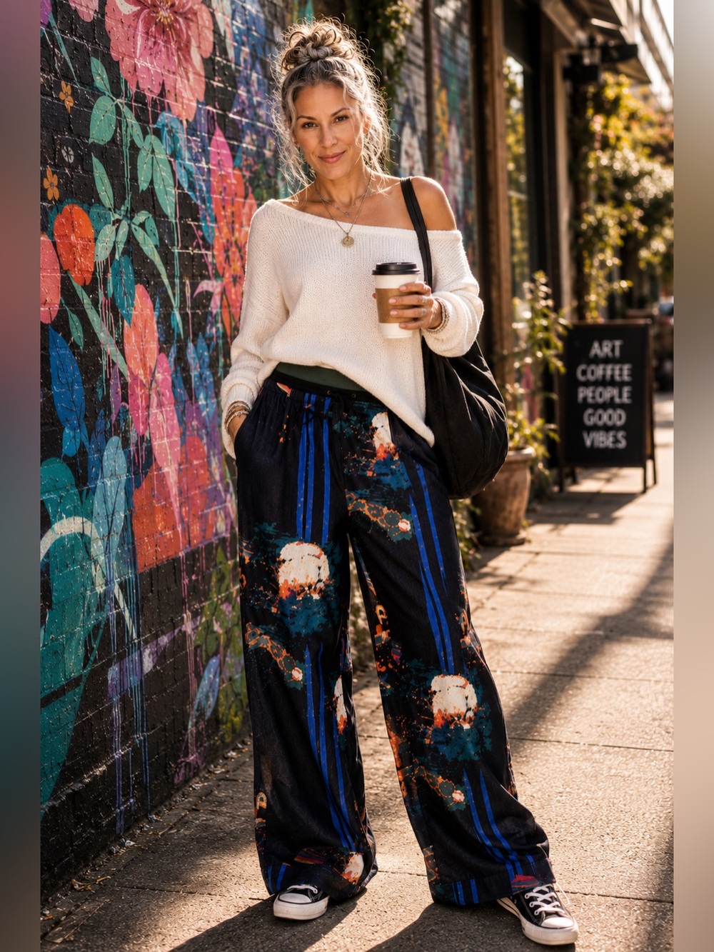 FP Movement Printed Fresh Start Pants. Size Small